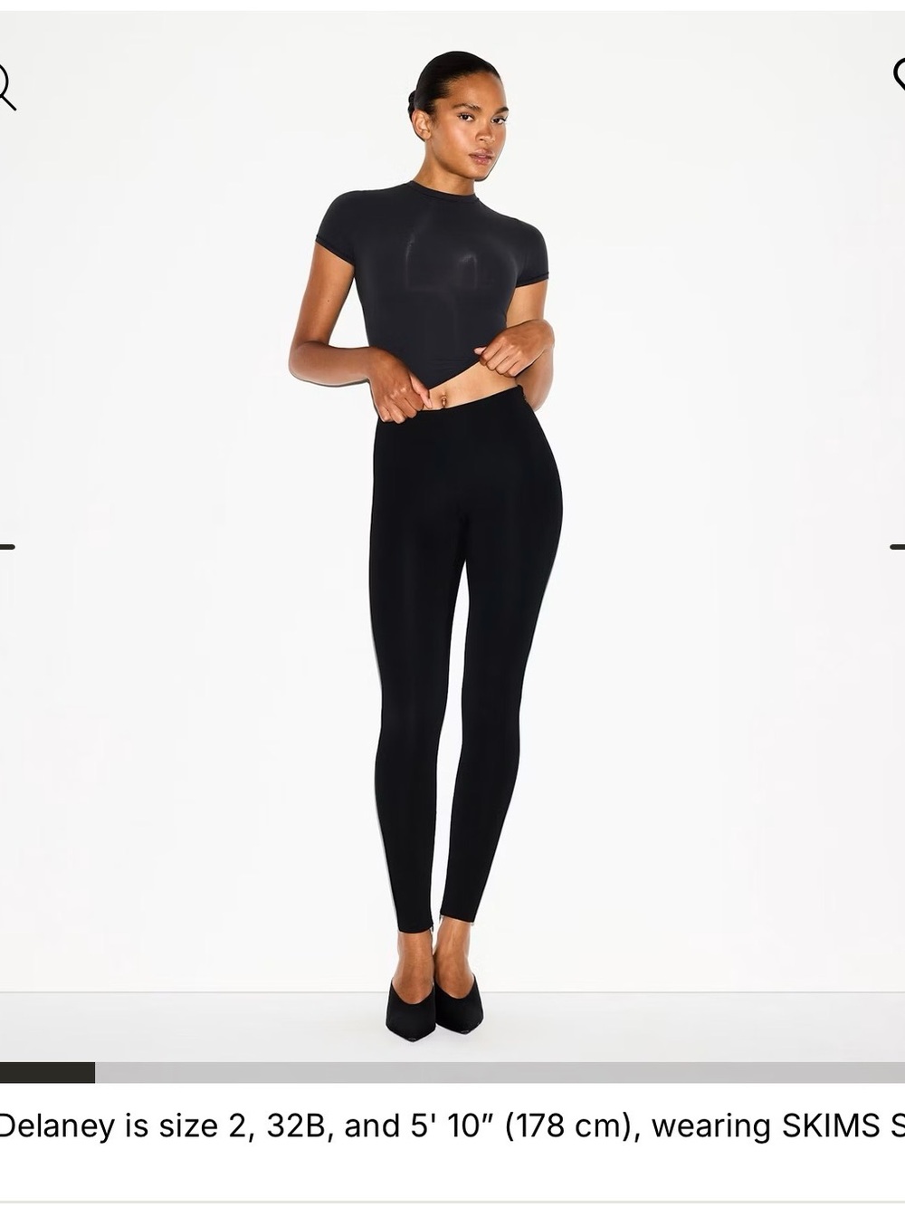 SKIMS Black High-waistLeggings with Ankle Zips